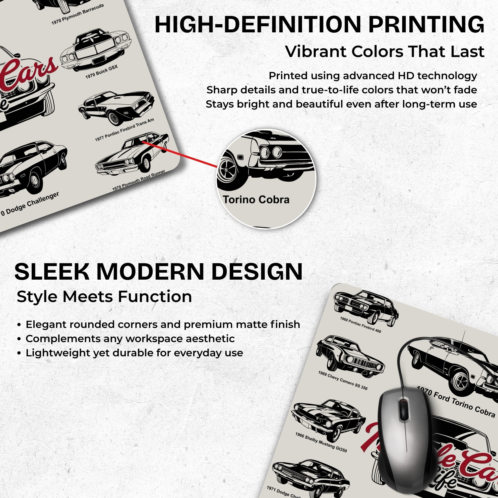 Timeless Cars Mouse Pad