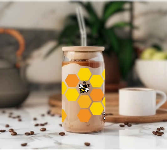 Honey Bee - Glass Tumbler