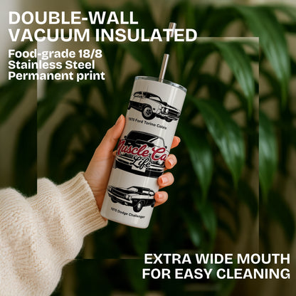 Muscle Cars Themed Stainless Steel Vacuum Insulated Tumbler