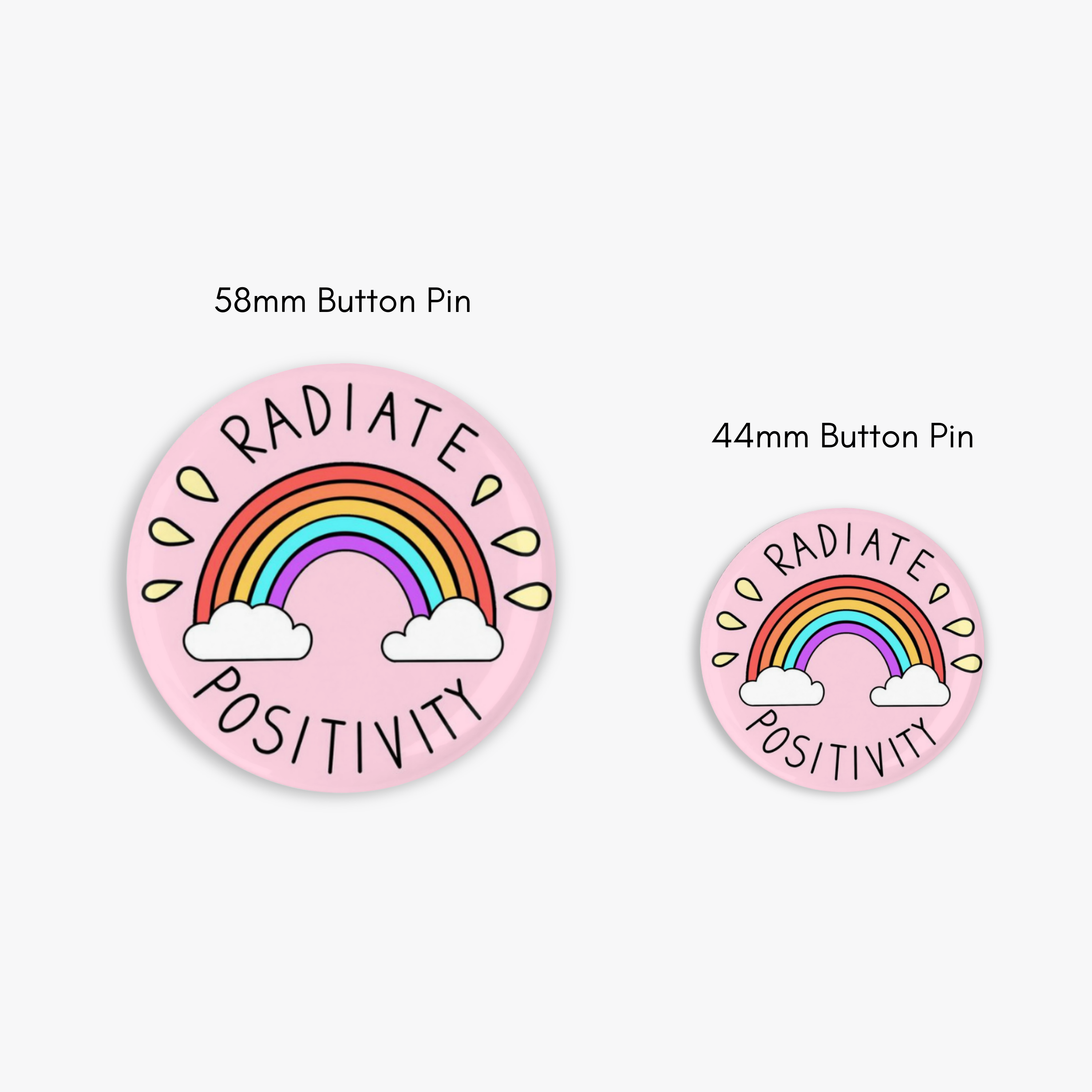 Radiate Positivity - Button Pin / Magnet