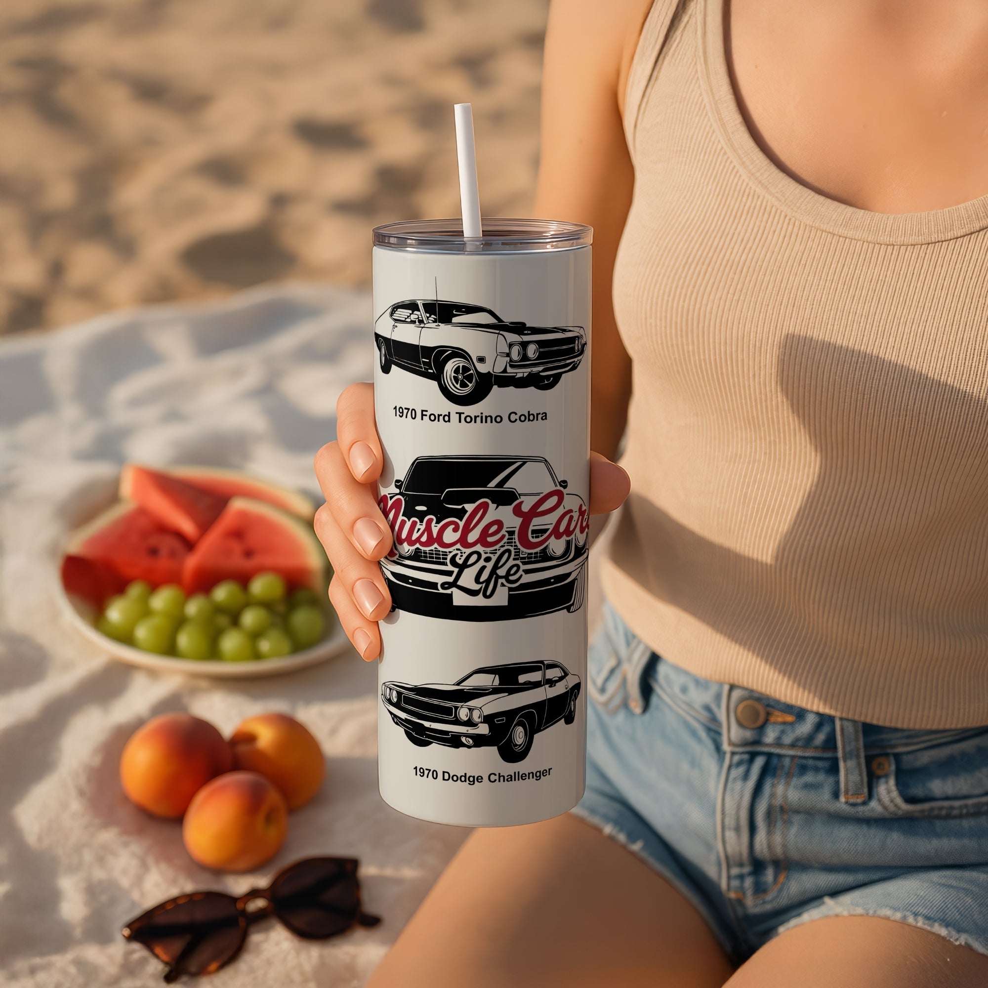 Muscle Cars Themed Stainless Steel Vacuum Insulated Tumbler
