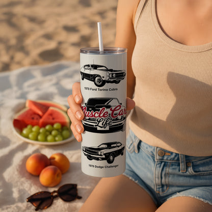 Muscle Cars Themed Stainless Steel Vacuum Insulated Tumbler
