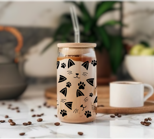 I Love Cats - Glass Tumbler