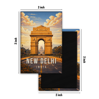 Icons of New Delhi - Fridge Magnet