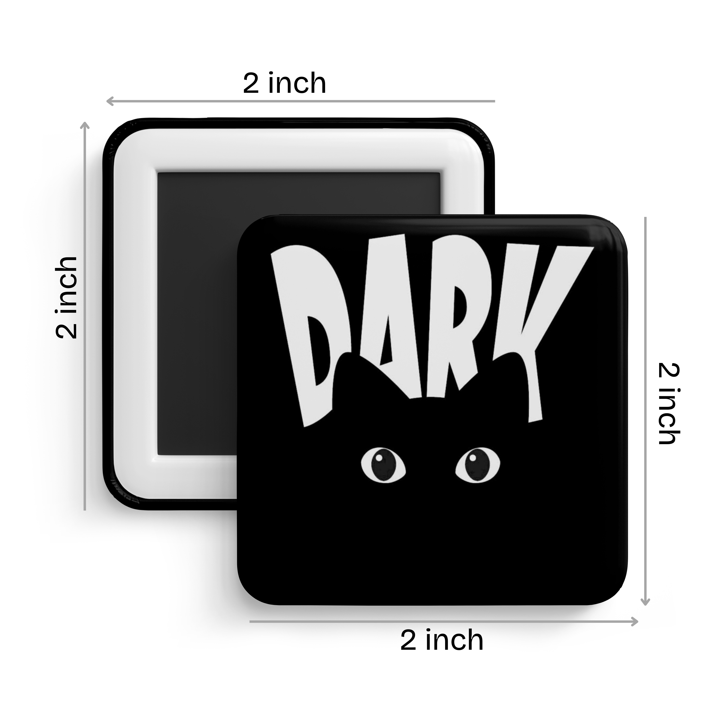 Black Meow Fridge Magnet