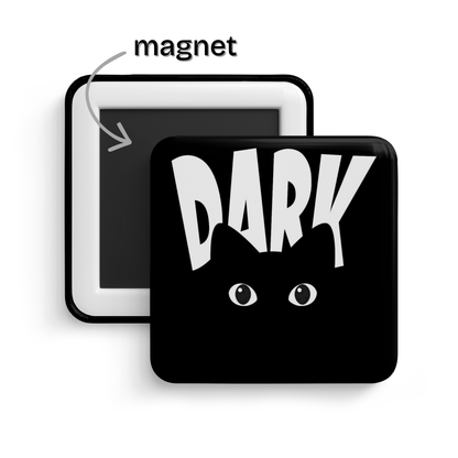 Black Meow Fridge Magnet