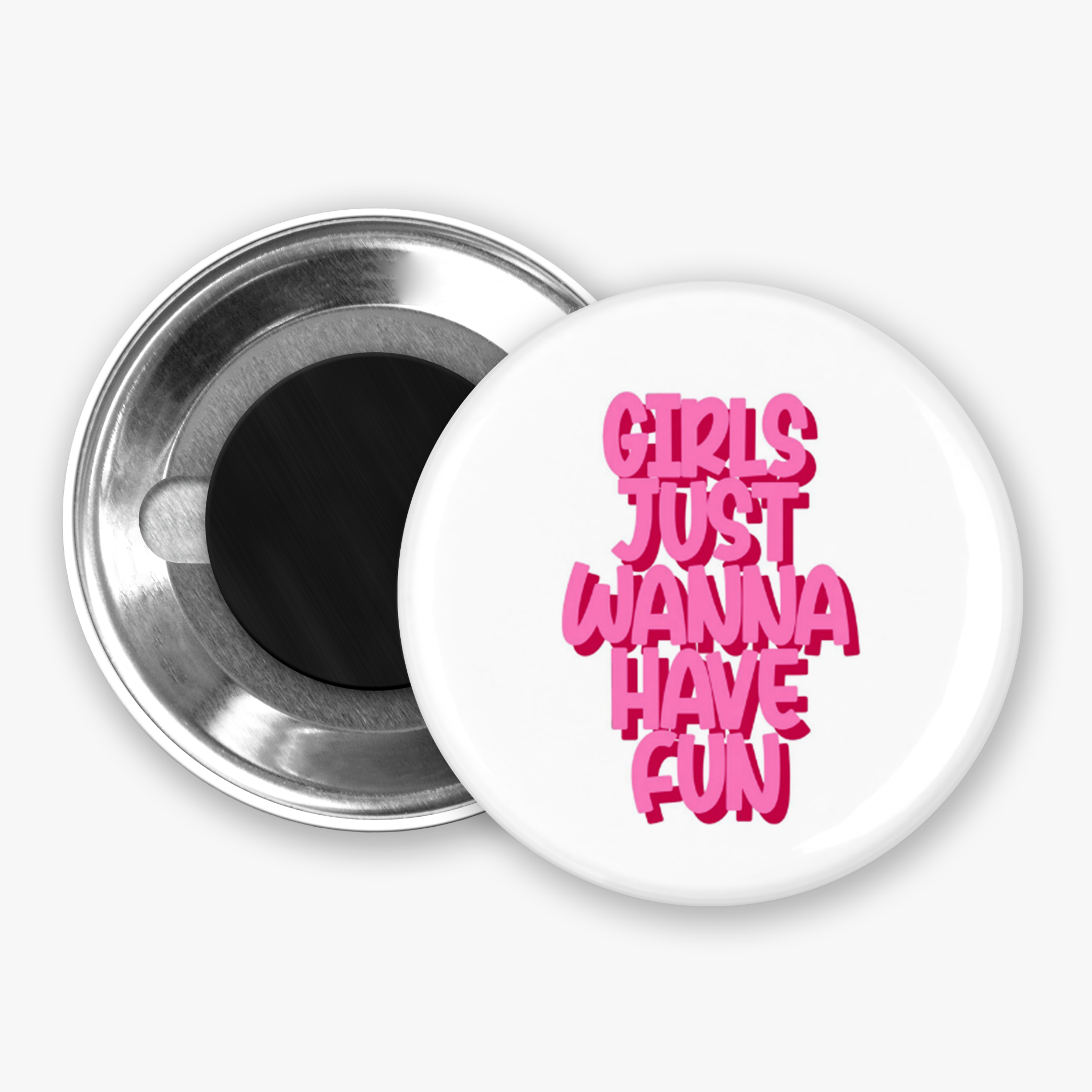 Girls and Fun - Button Pin / Magnet