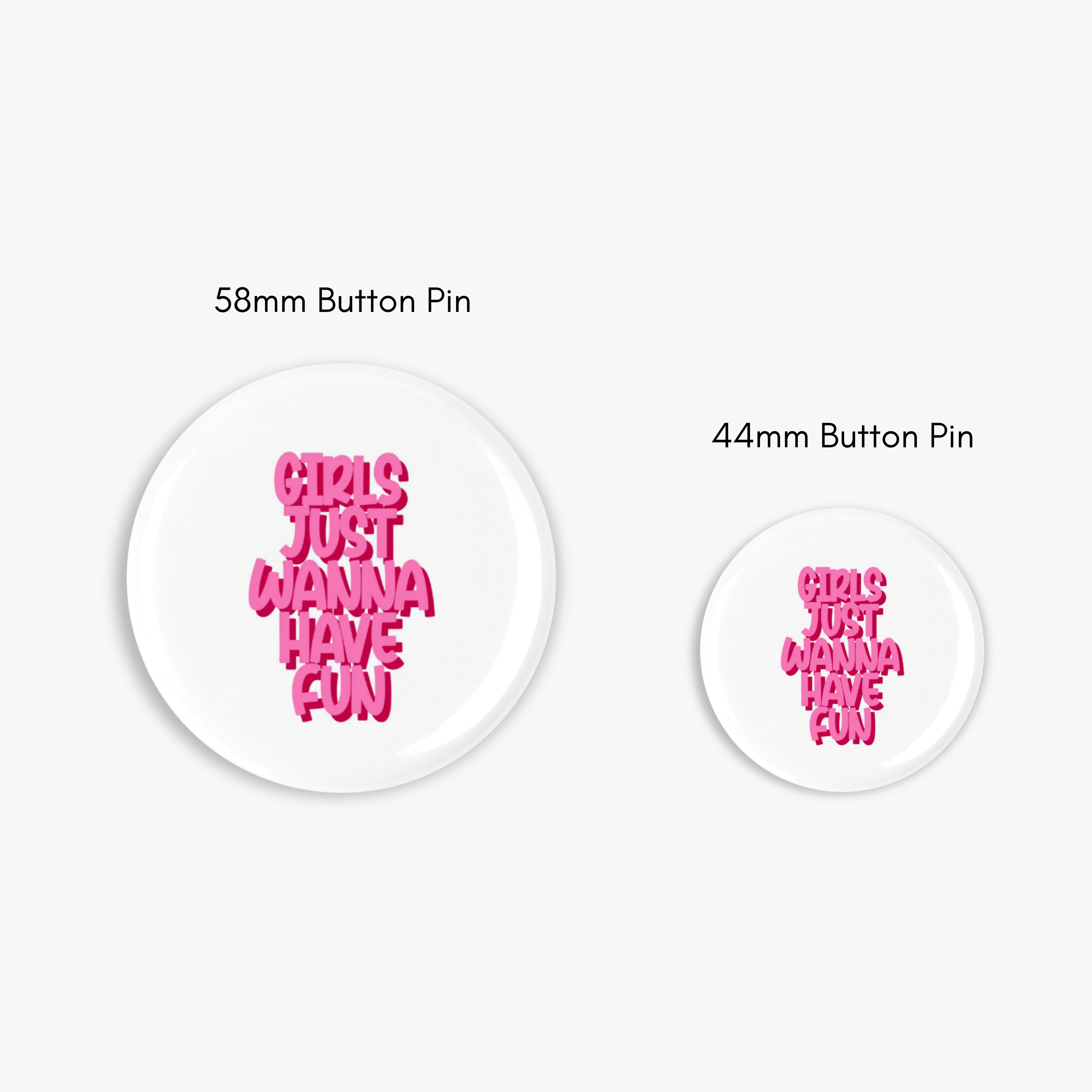 Girls and Fun - Button Pin / Magnet