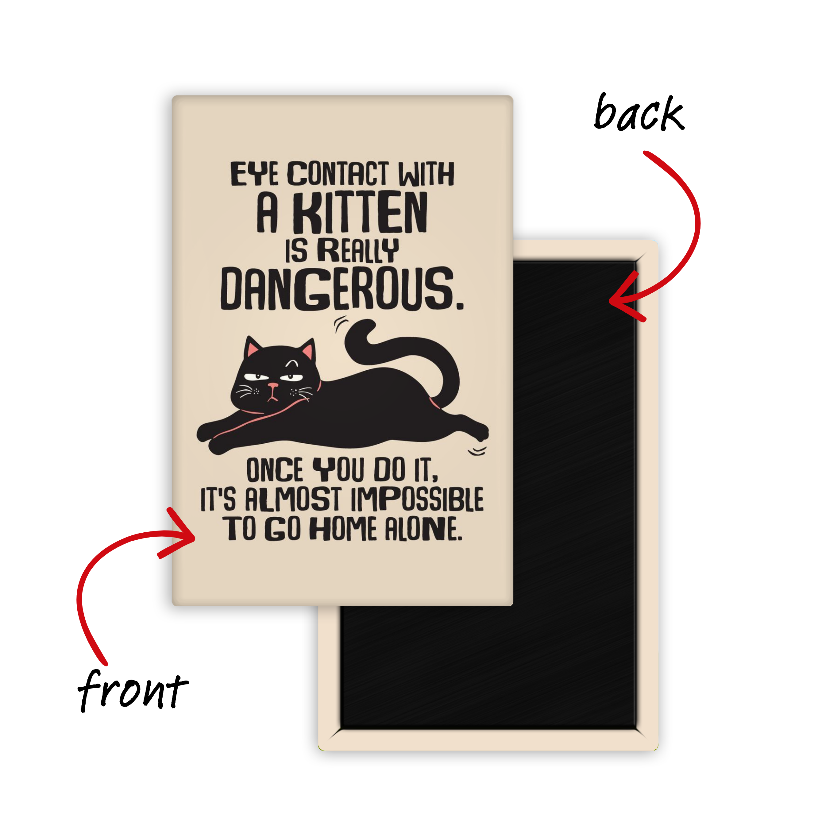 Emotional Support Cat Fridge Magnet