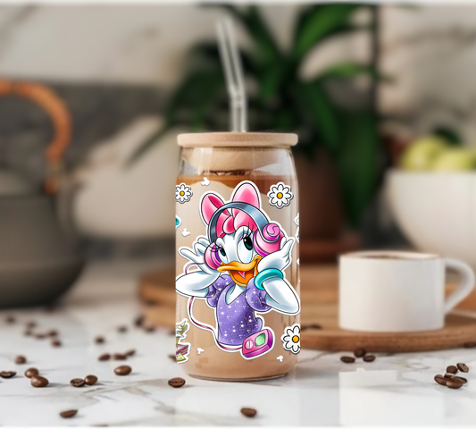 Daisy Duck - Glass Tumbler