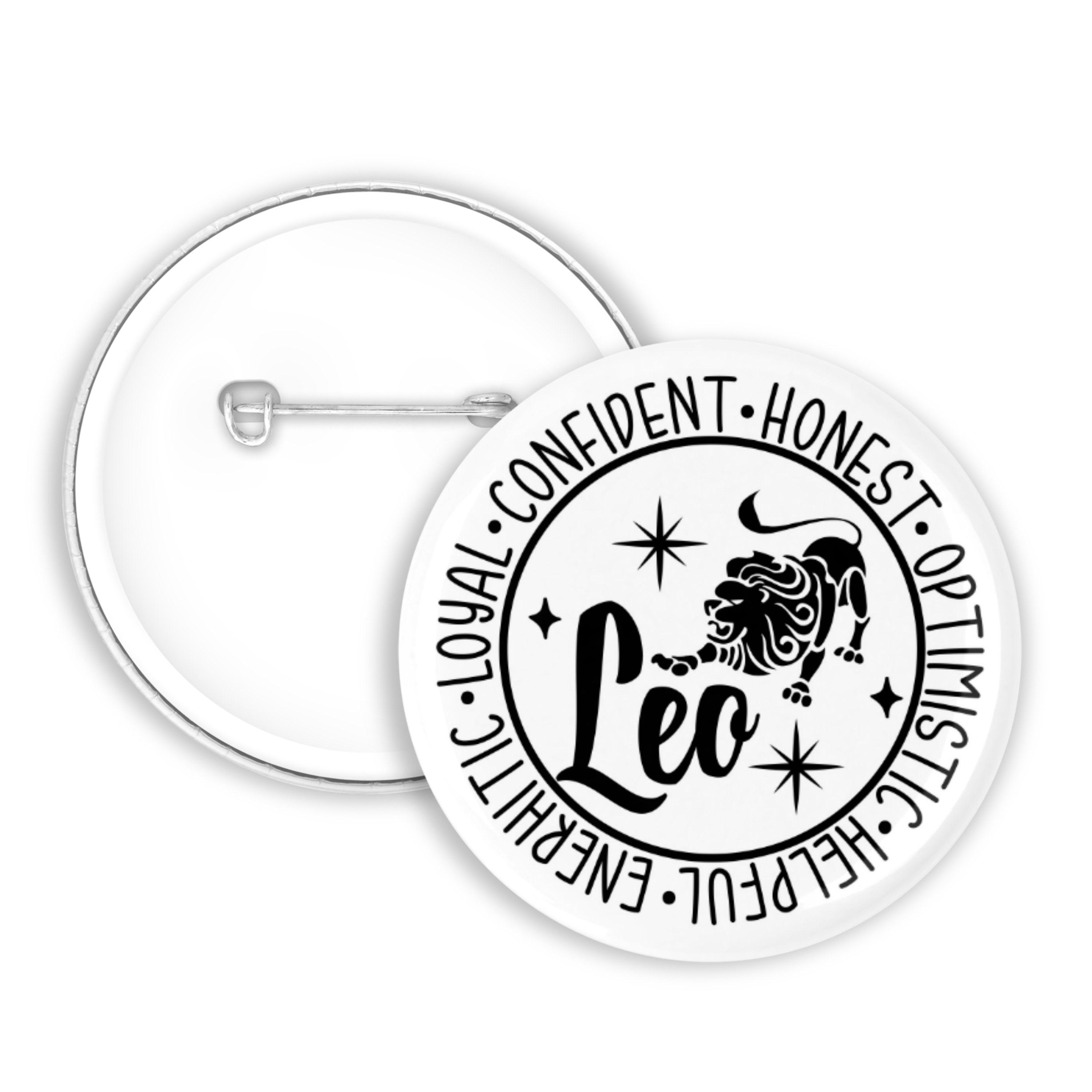 Zodiac Leo Button Pin / Magnet