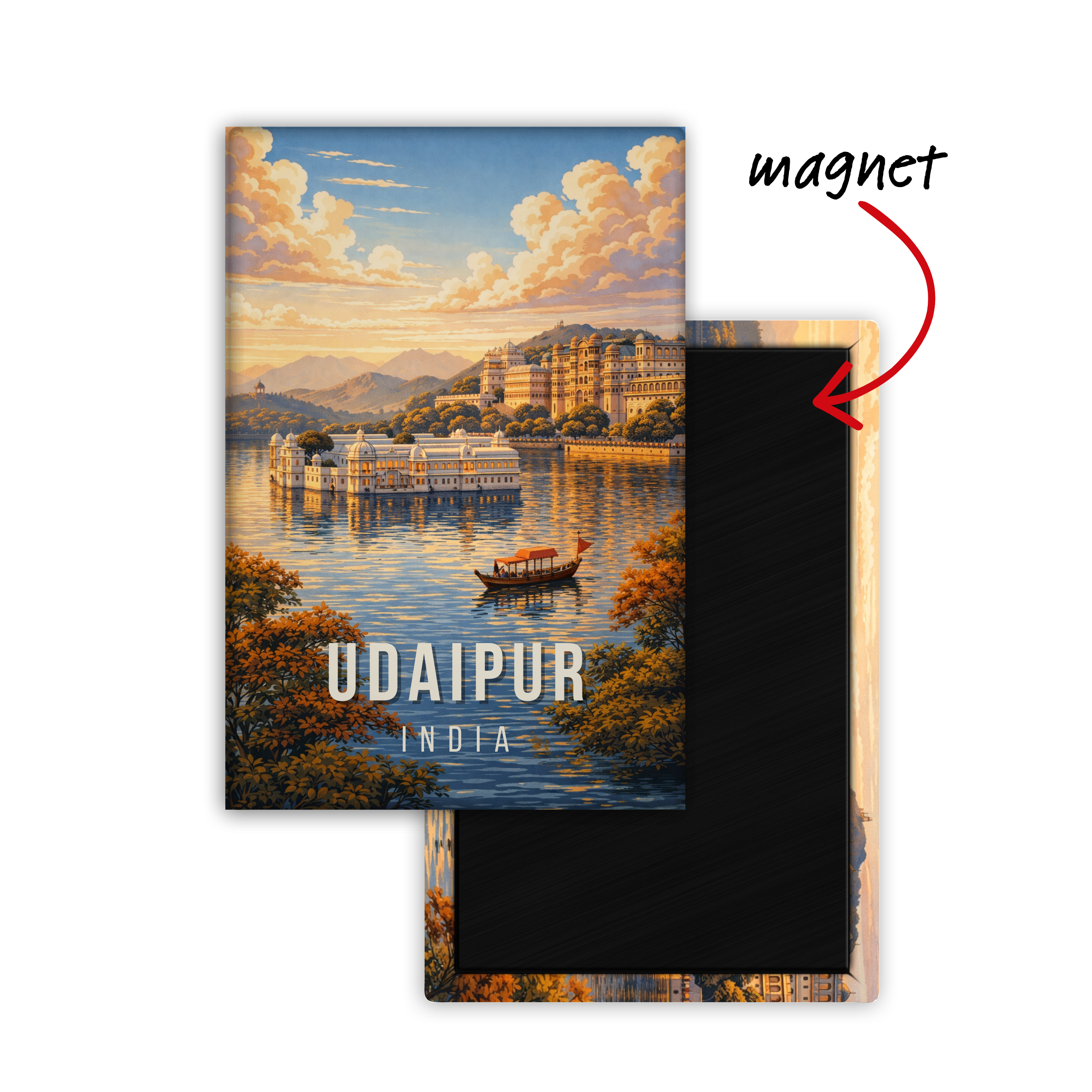 Keep Calm and visit Udaipur - Fridge Magnet