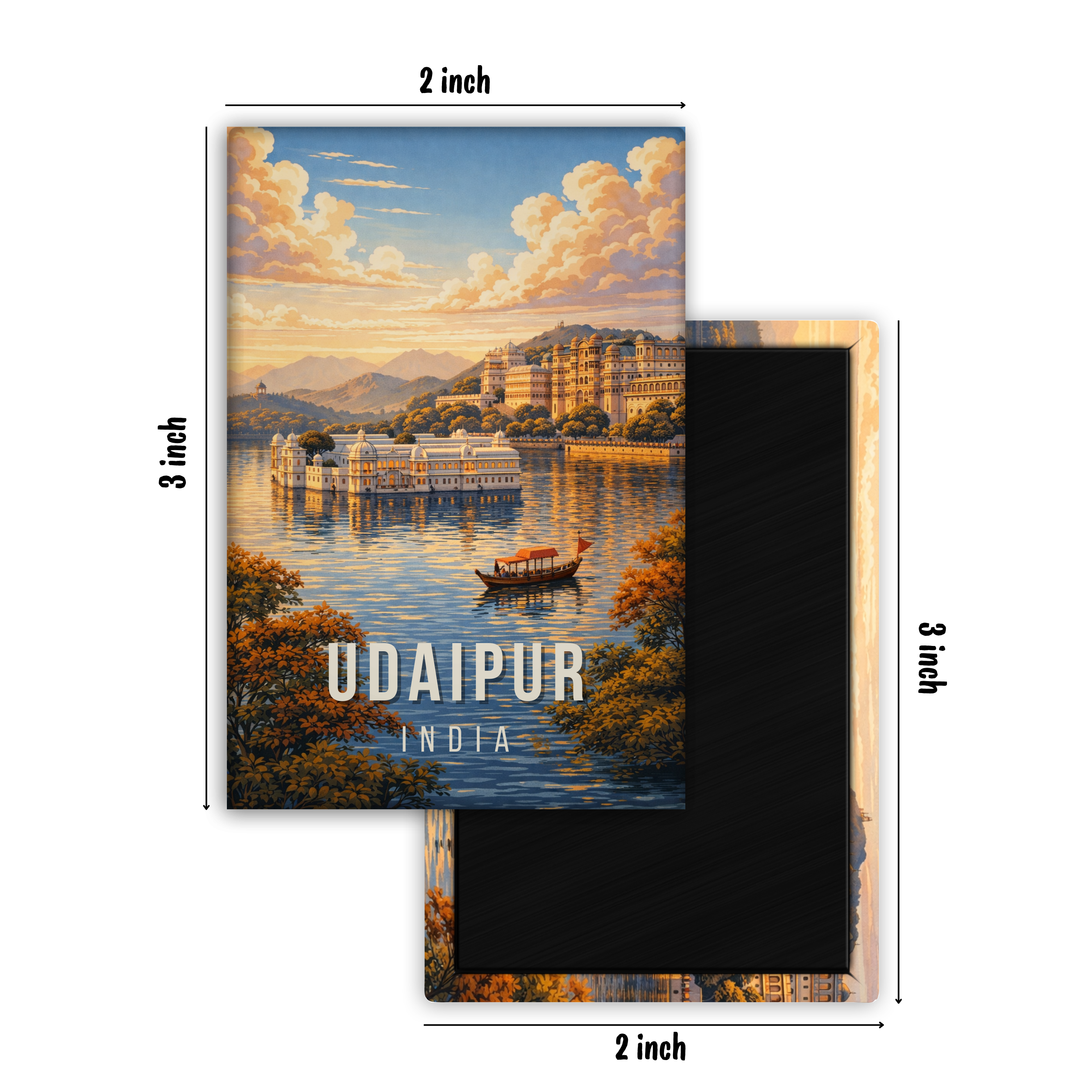 Keep Calm and visit Udaipur - Fridge Magnet