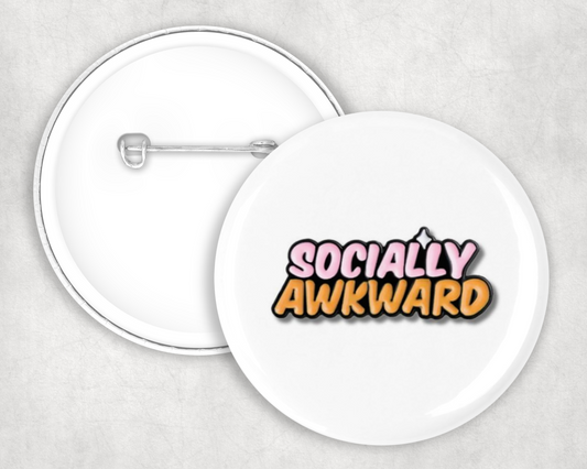 Socially Ackward Button Badge