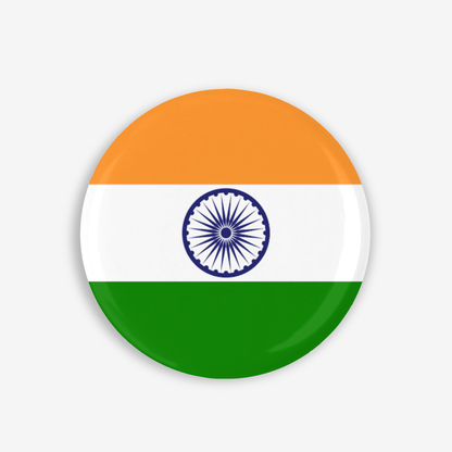 Indian Flag - Button Pin / Magnet