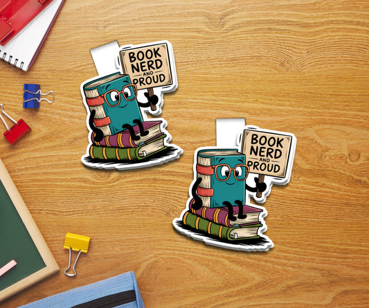 Proud Book Nerd Magnetic Bookmark