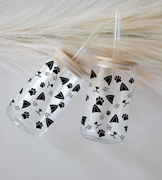 I Love Cats - Glass Tumbler