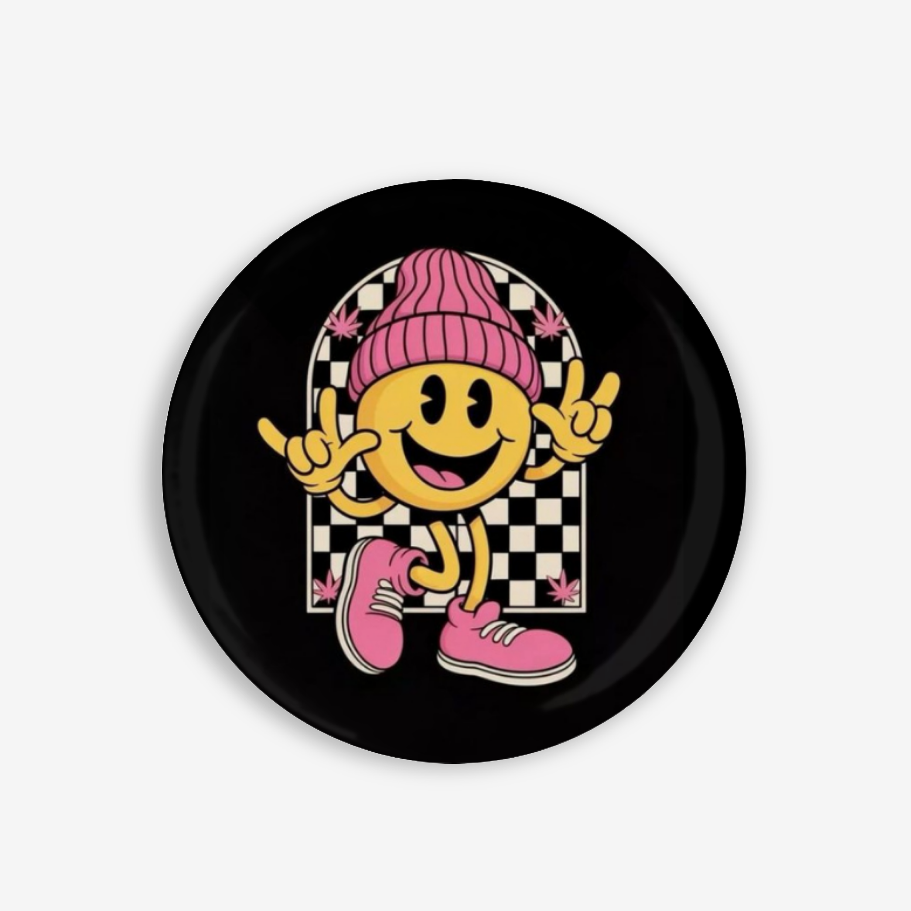 Retro Smiley - Button Pin / Magnet