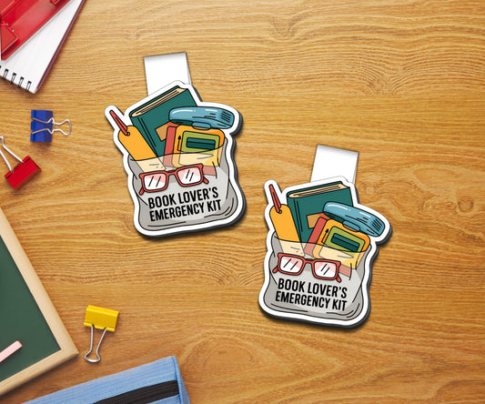 Book Lover's Emergency Kit Magnetic Bookmark