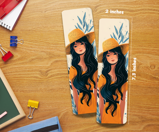 Boho Girl Laminated Bookmark