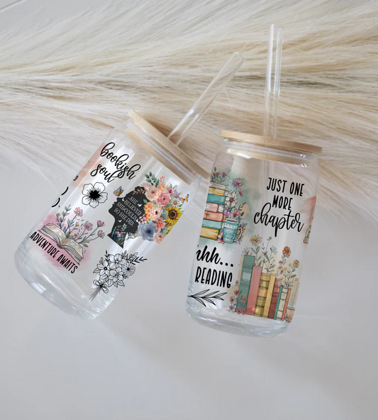 Bookish Soul - Glass Tumbler