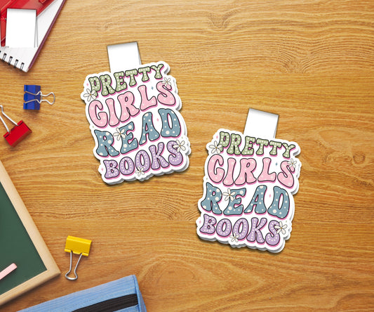 Pretty Girls Read Books Magnetic Bookmark