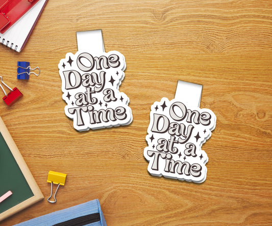 One Day At A Time Magnetic Bookmark