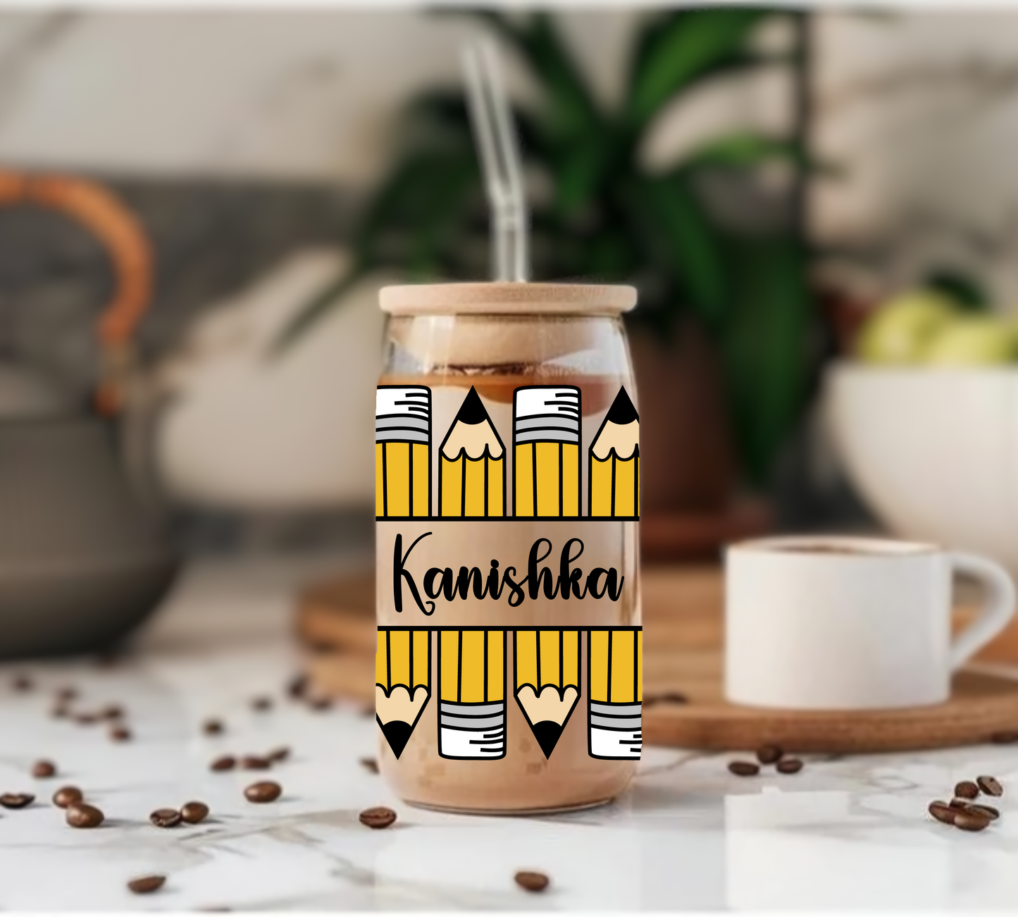 Customised Name Pencils - Glass Tumbler