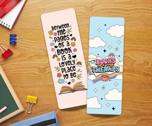 Set of 2 Cute Laminated Bookmark