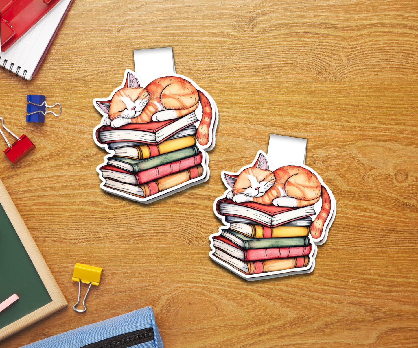 Sleepy Cat Magnetic Bookmark