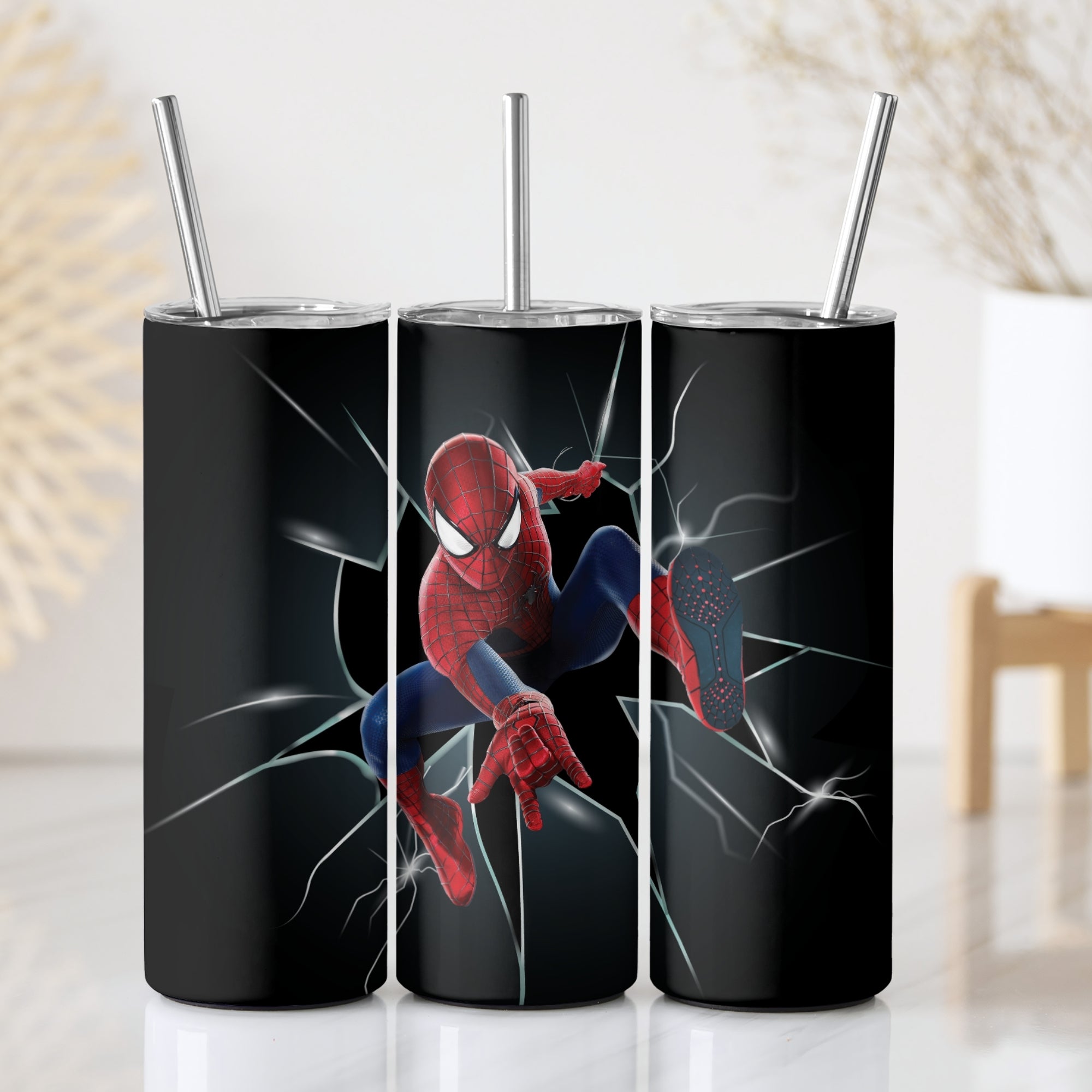 Spiderman Themed Stainless Steel Vacuum Insulated Tumbler