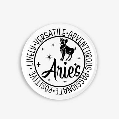 Zodiac Aries Button Pin / Magnet