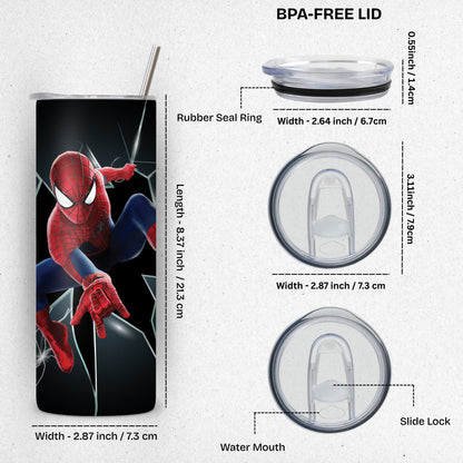 Spiderman Themed Stainless Steel Vacuum Insulated Tumbler