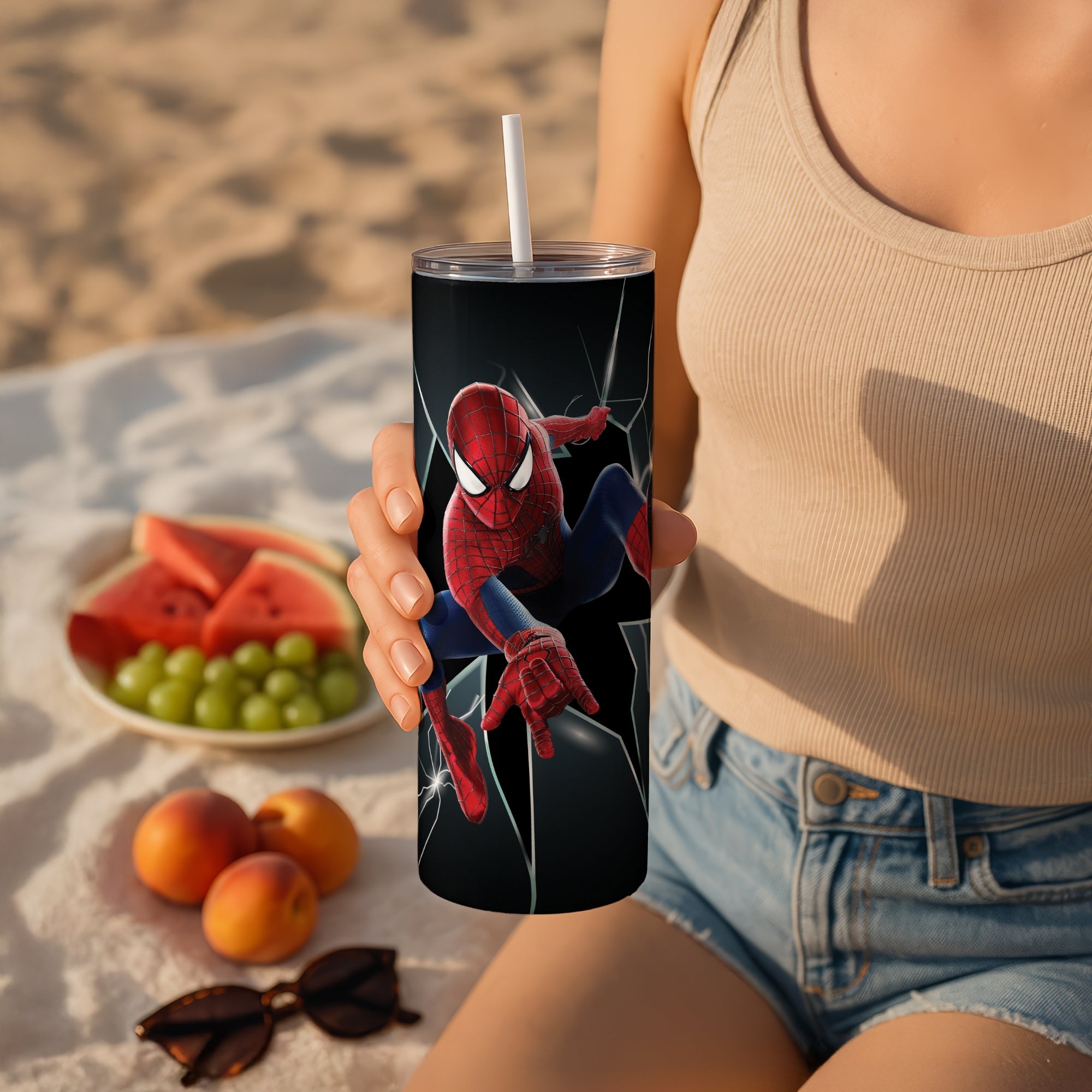 Spiderman Themed Stainless Steel Vacuum Insulated Tumbler
