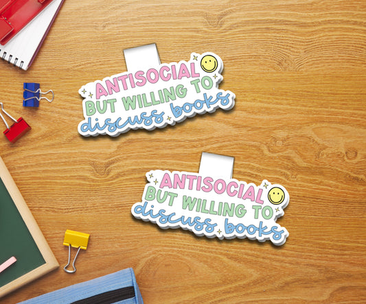 Willing to Discuss Books Magnetic Bookmark