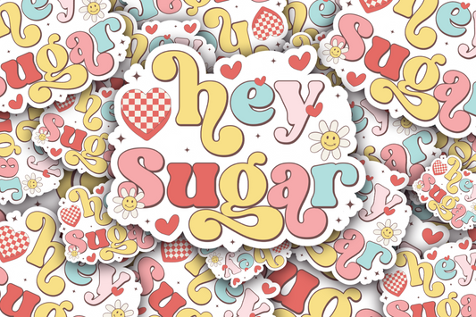 Hey Sugar Retro Vinyl Waterproof Sticker