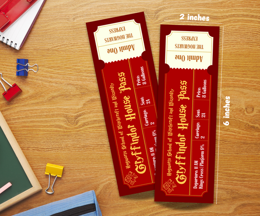 Hogwarts Houses Laminated Bookmark