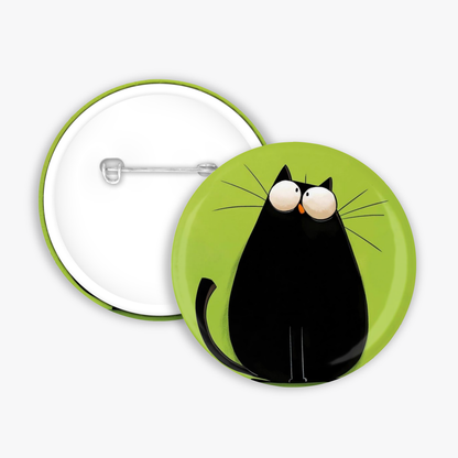 Cute Cat - Button Pin / Magnet