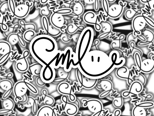 Smile Vinyl Waterproof Sticker