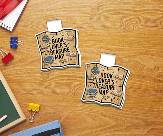 Book Lover's Treasure Map Magnetic Bookmark