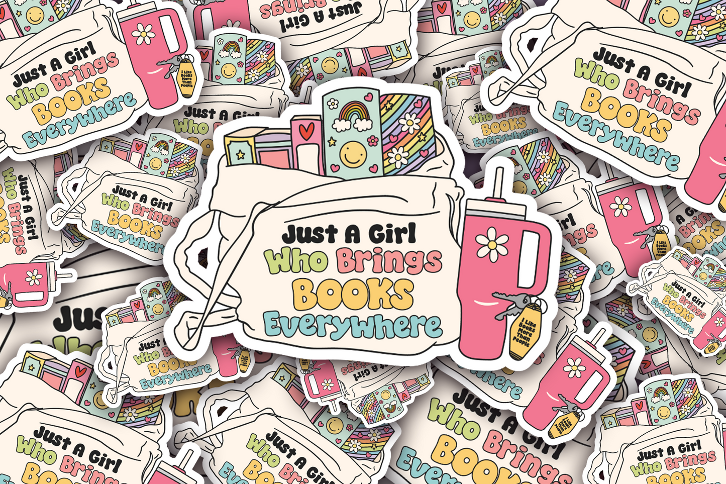 Book Lover Vinyl Waterproof Sticker