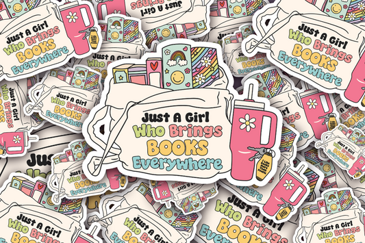 Book Lover Vinyl Waterproof Sticker