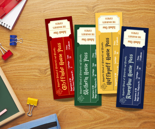 Hogwarts Houses Laminated Bookmark