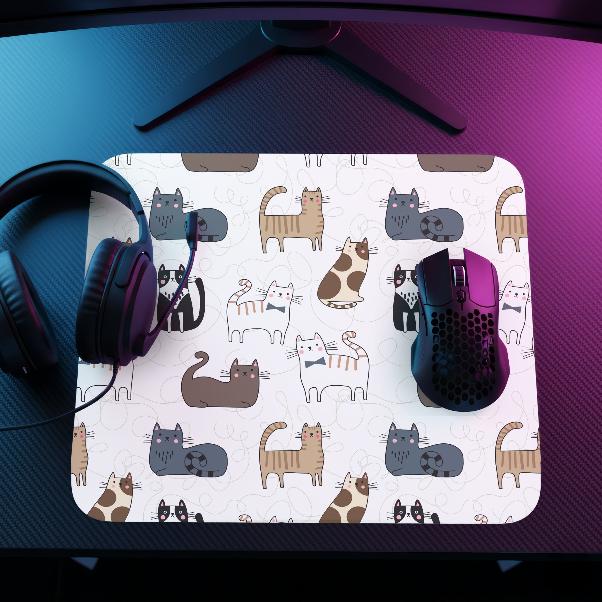 Whisker Vibes Mouse Pad