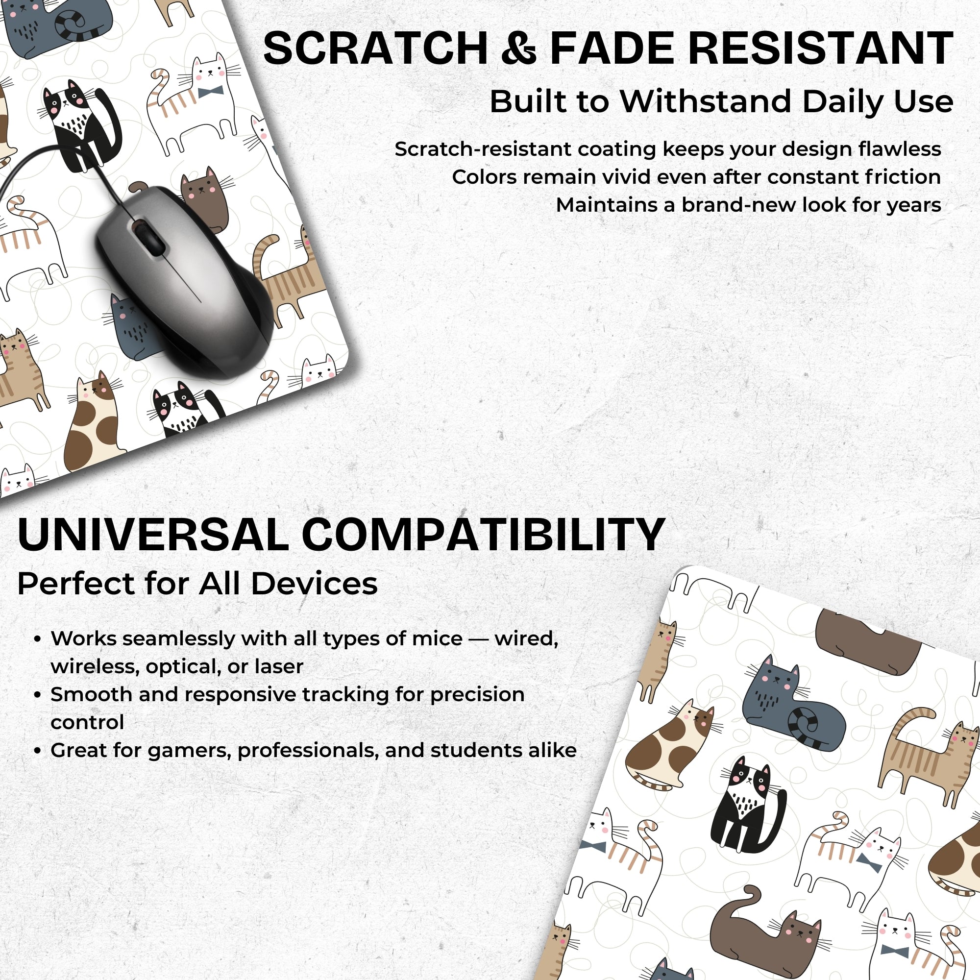 Whisker Vibes Mouse Pad