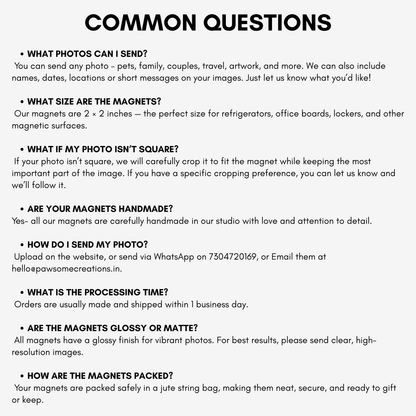 Perfect Square Photo Magnets 2x2 inch