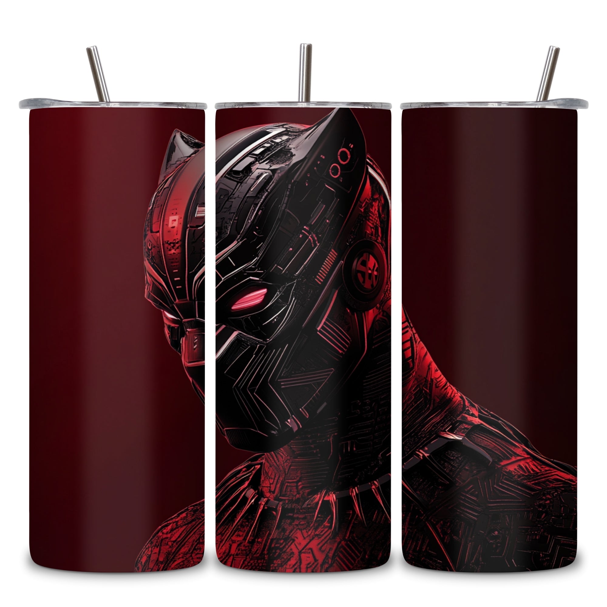 Red Panther Themed Stainless Steel Vacuum Insulated Tumbler