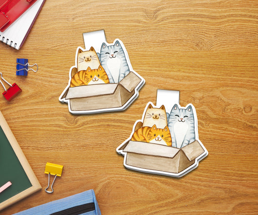 Cats in a Box Magnetic Bookmark