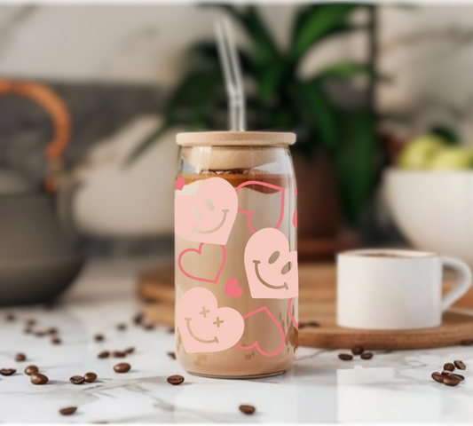 Love Hearts - Glass Tumbler