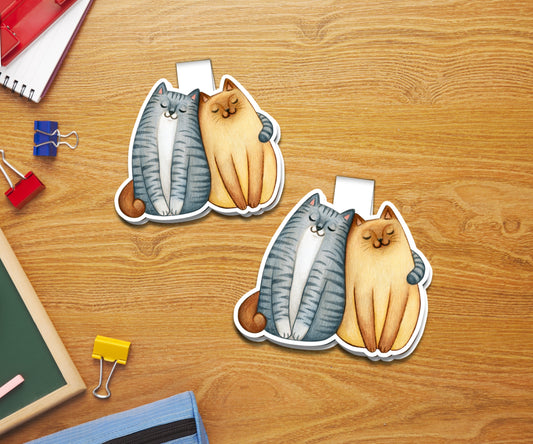 Cats In Love Magnetic Bookmark